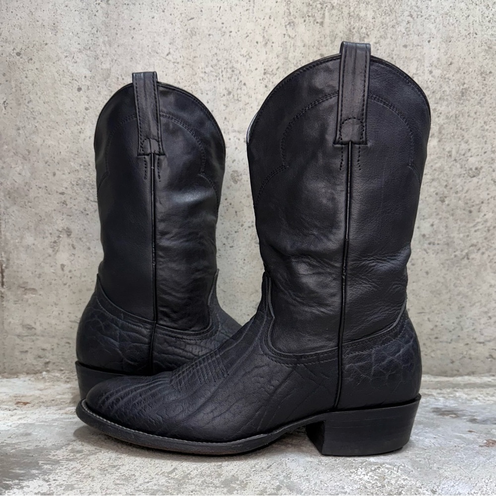 Cowtown Black Bullhide Western Cowboy Boots Handmade Mexico